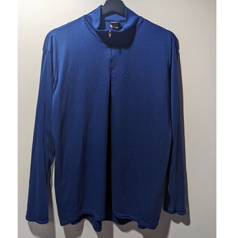 Patagonia | Men's 3/4 zip Capilene Sweater in Blue